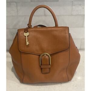 FOSSIL Mini Backpack Convertible Shoulder Bag in Tan Leather